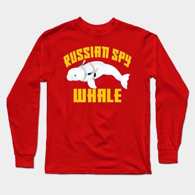 Russian Spy Whale Long Sleeve T-Shirt by julieviens